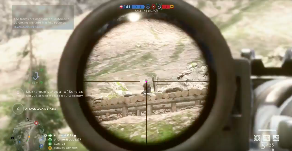 Precision sniping with the NoScope reticle